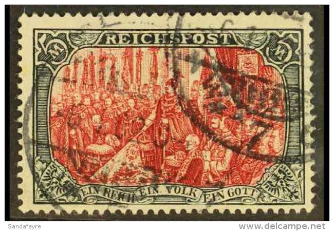 1900 5m Crimson &amp; Black Type II (Michel 66 II, SG 65a), Fine Used, Expertized A.Diena &amp; Jaschke BPP. For... - Other & Unclassified