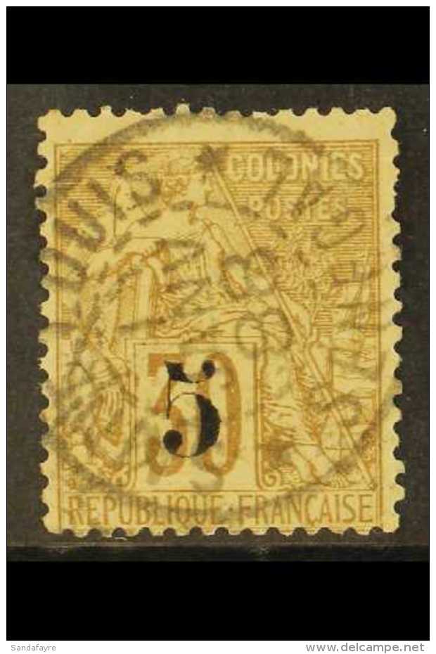 SENEGAL 1887 "5" On 30c Brown, Yv 2, Very Fine Used With Neat Cds Cancel. For More Images, Please Visit... - Autres & Non Classés