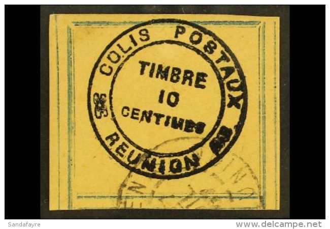 REUNION PARCEL POST (Colis Postaux) 1898 10c Black / Orange (blue Frame), SG P12, Very Fine Used. For More Images,... - Autres & Non Classés