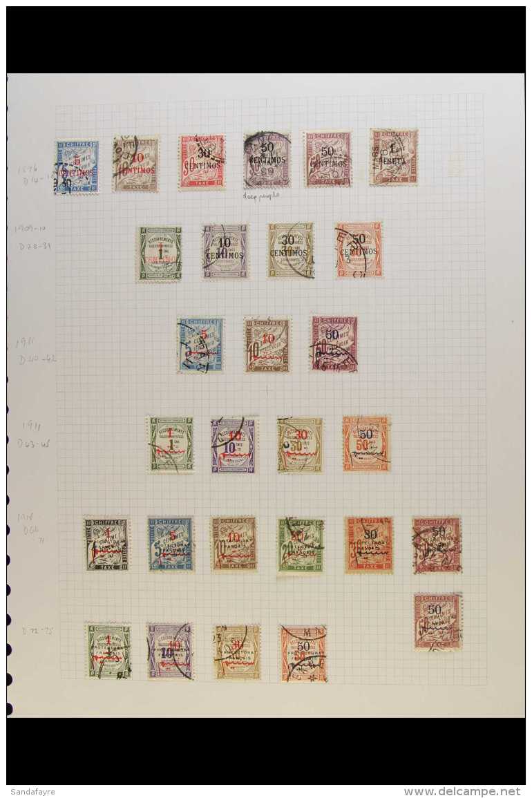 MOROCCO POSTAGE DUES 1886-1952 Issues COMPLETE Incl Tanger Overprints, Yvert 1/56, Fine Used, Plus A Few... - Andere & Zonder Classificatie