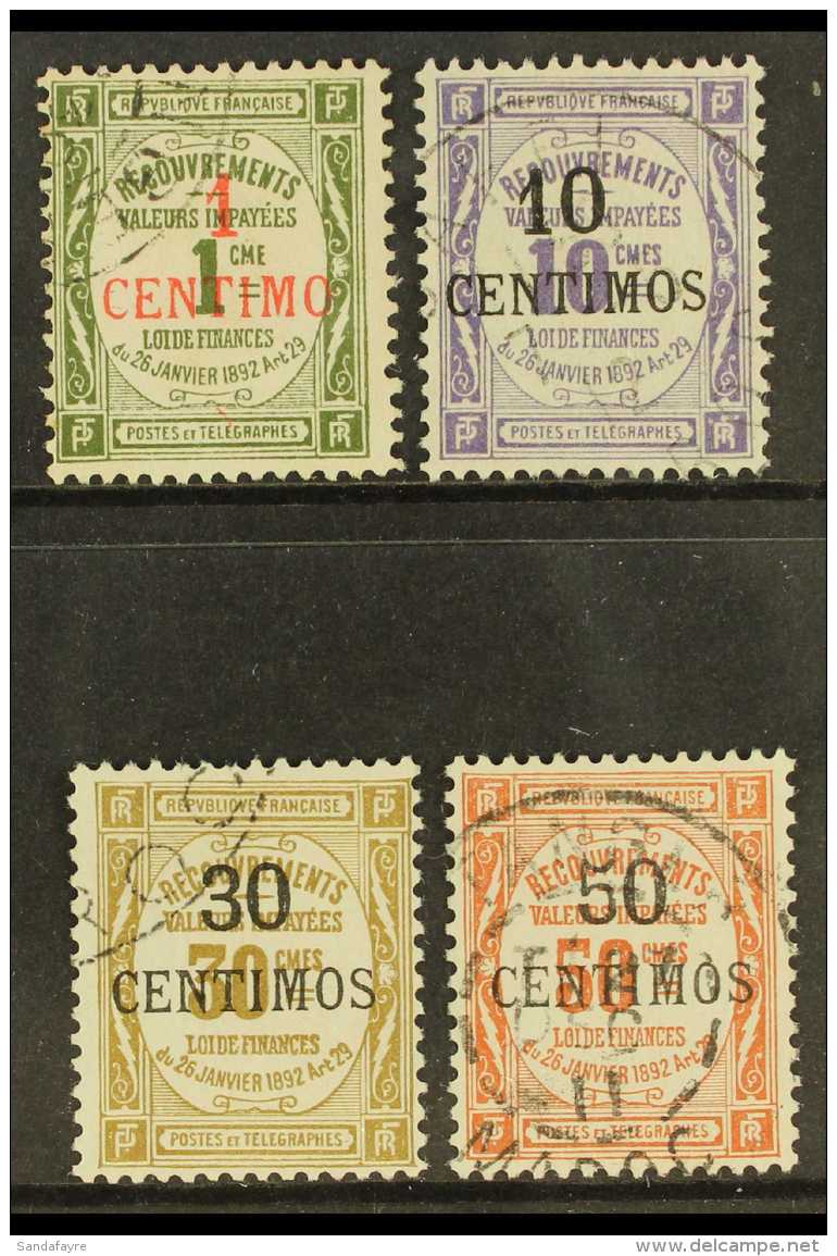 MOROCCO POSTAGE DUE 1909-10 Set, Yv 6/9, Very Fine Cds Used (4 Stamps) For More Images, Please Visit... - Andere & Zonder Classificatie