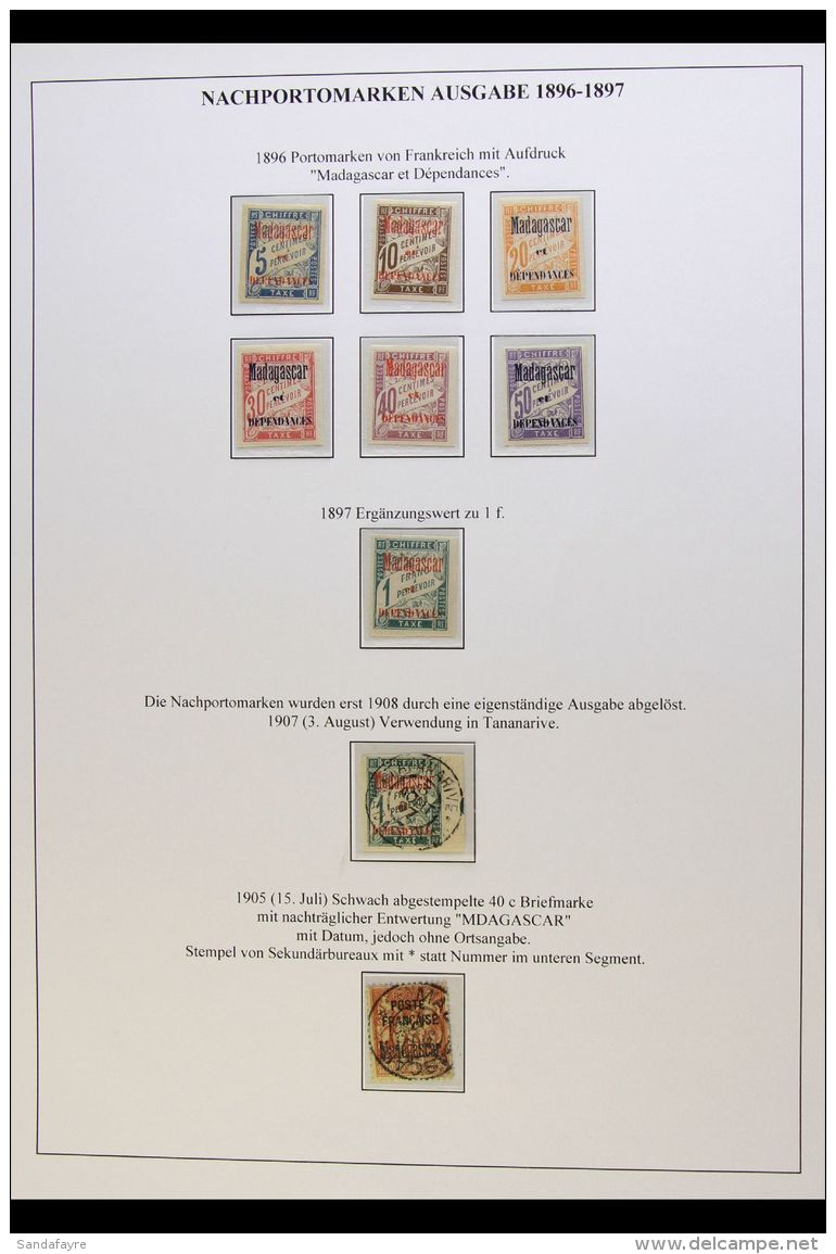 MADAGASCAR 1896-1947 MINT POSTAGE DUES COLLECTION - Complete For Mint Sets &amp; Issues, Yvert 1/40, Also Includes... - Autres & Non Classés