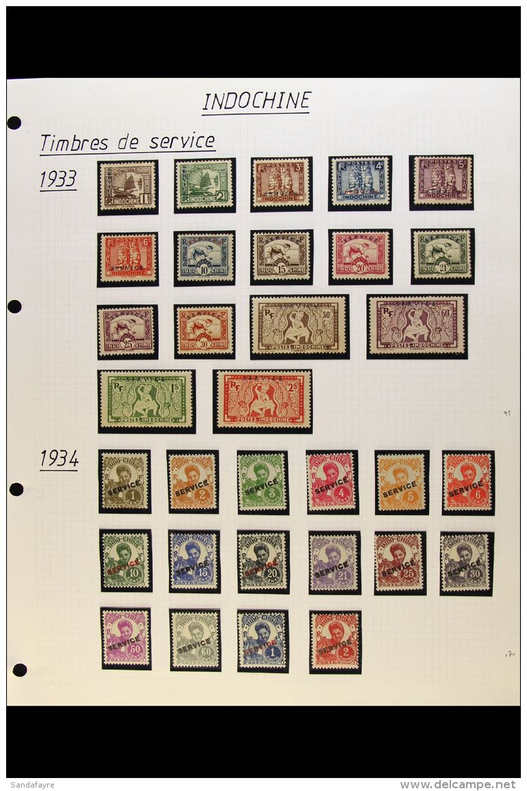 INDOCHINA 1891-1946 BACK OF THE BOOK MINT COLLECTION Presented In Mounts On Album Pages. Includes Parcel Posts Of... - Autres & Non Classés