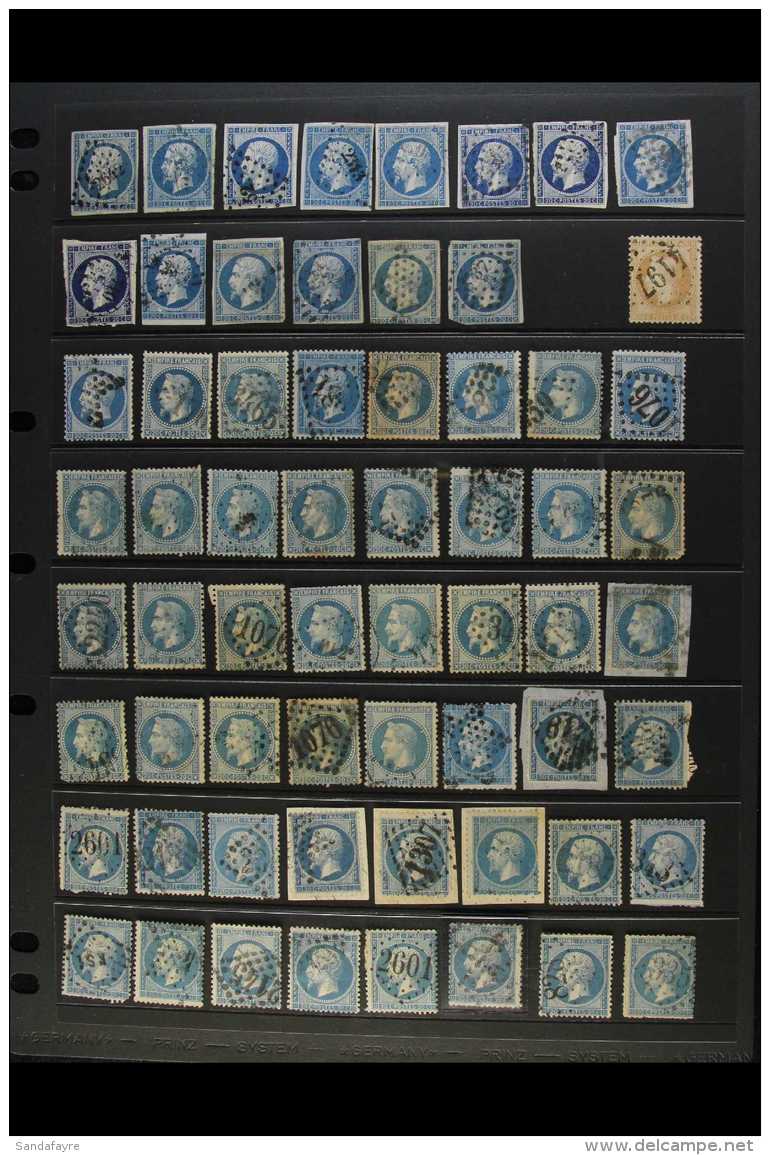 EARLY POSTMARKS COLLECTION An 1850's To 1870's Assembly Mostly Of 20c Imperf Napoleons, 20c Perf Napoleons, And... - Autres & Non Classés