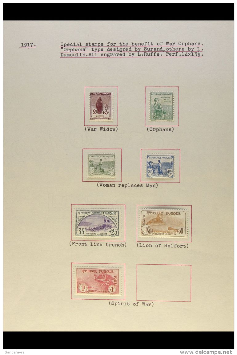 1914-1929 COMPREHENSIVE FINE MINT COLLECTION On Leaves, All Different, Almost COMPLETE For The Period, Inc 1914... - Andere & Zonder Classificatie