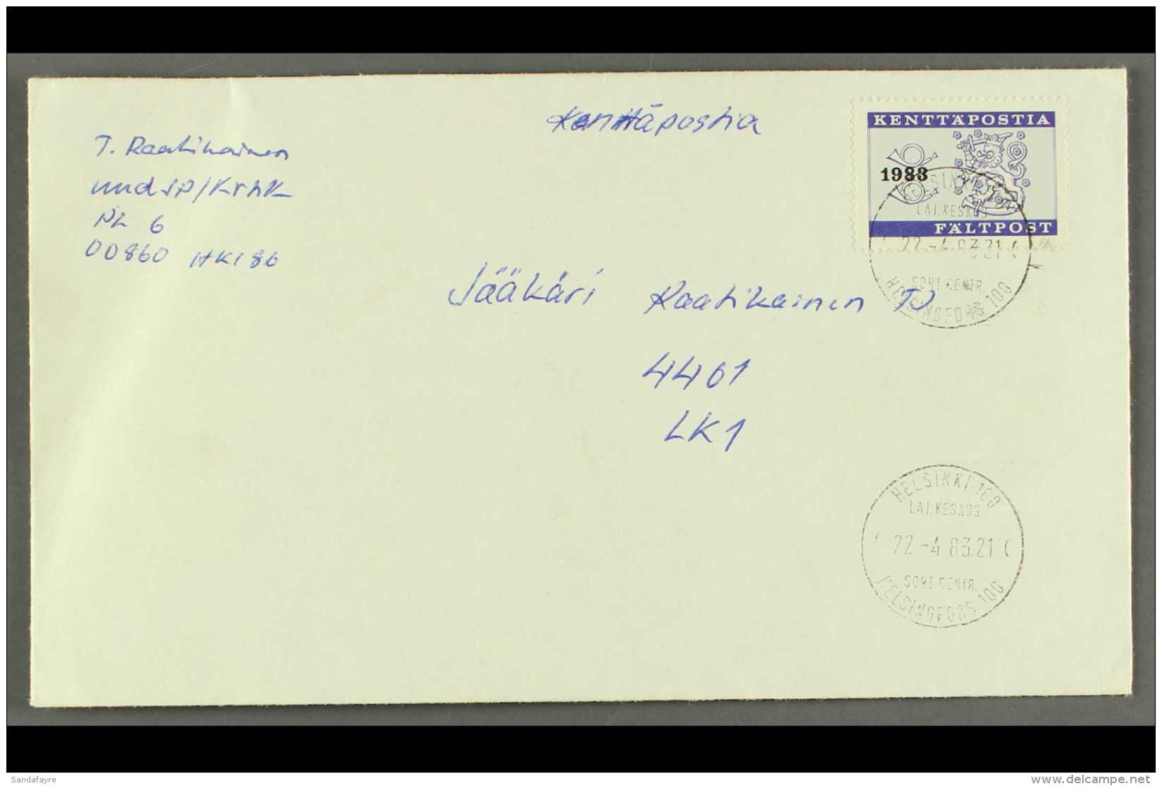 MILITARY FIELD POST 1983 (22 Apr) Neat Cover Bearing "1983" Military Field Post Bluish-violet Stamp (SG M1043, Mi... - Altri & Non Classificati