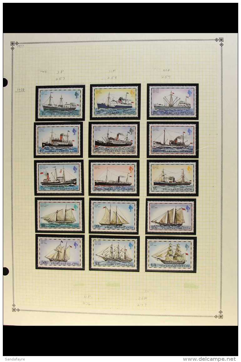 1904-2013 MINT &amp; USED COLLECTION On Album Pages, Note 1935 Silver Jubilee Set Mint, KGVI Defins To 1s Mint,... - Falklandeilanden