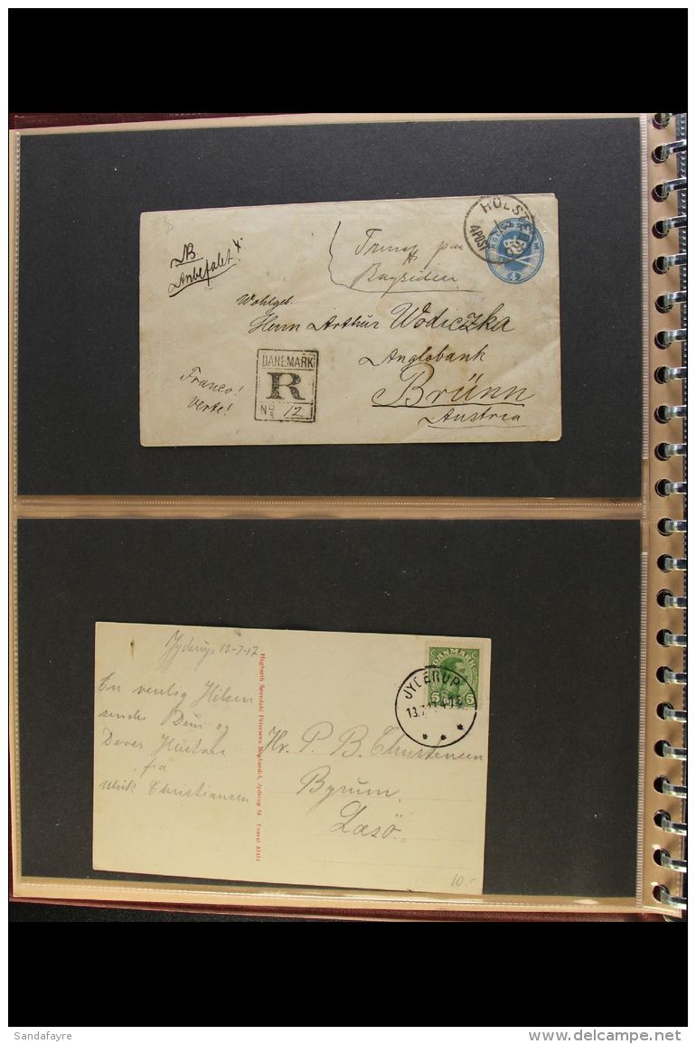 EARLY TO MODERN COVERS AND CARDS COLLECTION Interesting 2 Volume Collection With A Wide Range Of Postal Stationery... - Andere & Zonder Classificatie