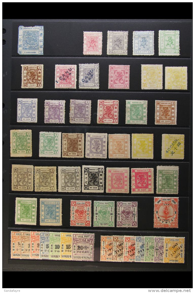 SHANGHAI 1866-93 MINT &amp; UNUSED COLLECTION On A Stock Page. Includes 1866 1ca (faulted &amp; Not Counted)... - Andere & Zonder Classificatie