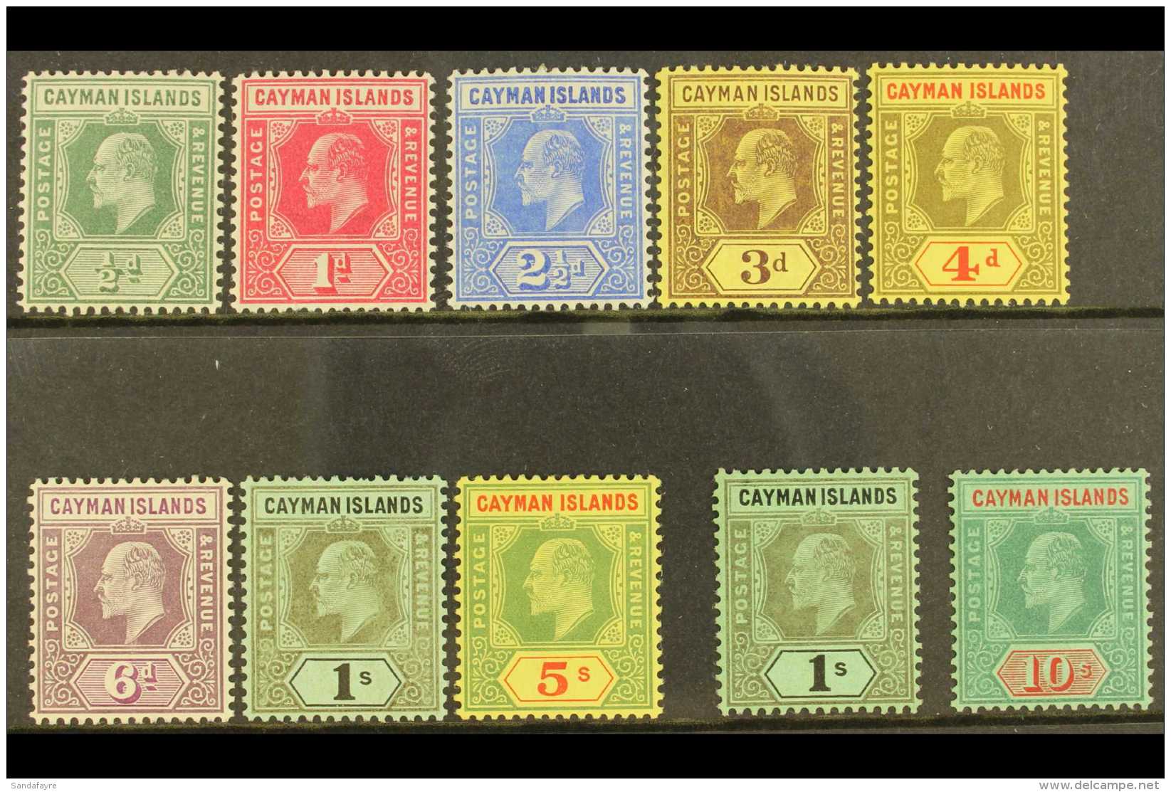 1907-09 KEVII Complete Set, SG 25/34, Fine Mint, Very Fresh. (10 Stamps) For More Images, Please Visit... - Iles Caïmans