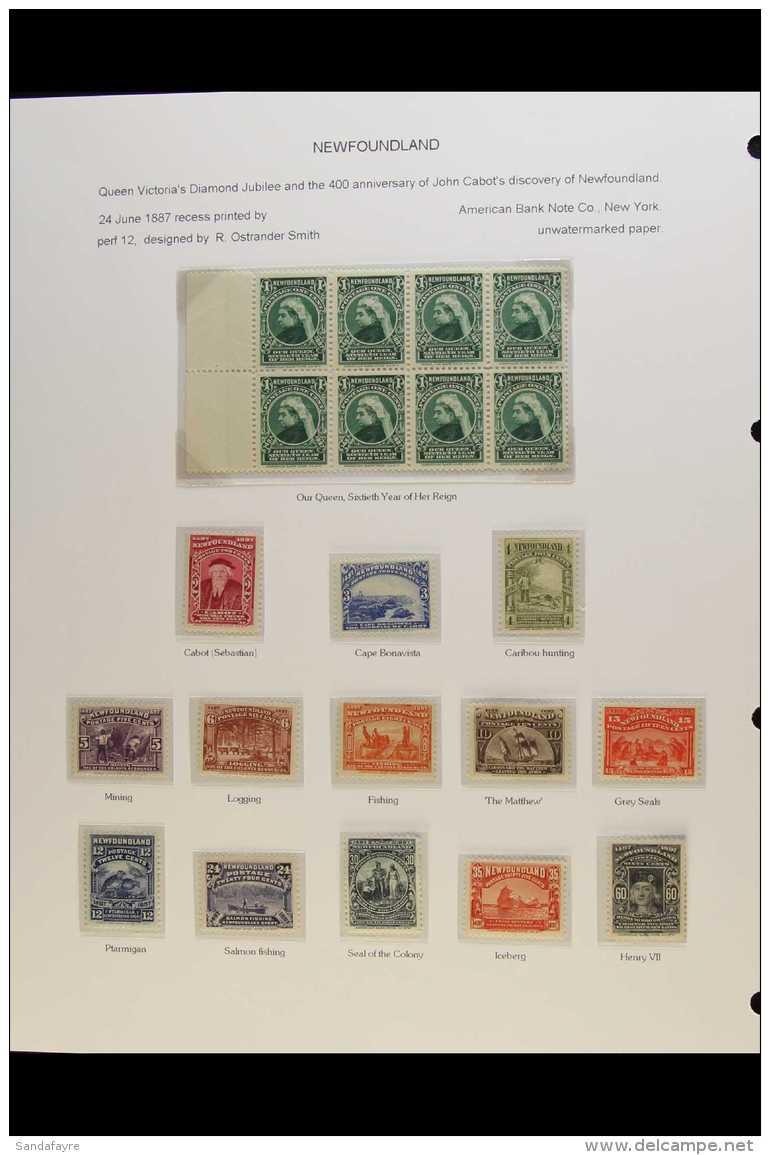 1887 - 1933 SUPERB MINT ONLY COLLECTION Complete Sets In Mounts Written Up On Display Pages Including 1887 Cabots... - Autres & Non Classés