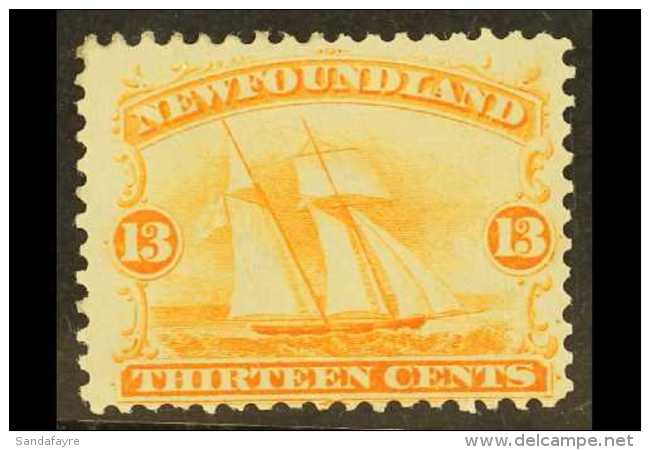 1865 13c Orange Yellow, Schooner, SG 29, Very Fine And Fresh Mint. For More Images, Please Visit... - Andere & Zonder Classificatie