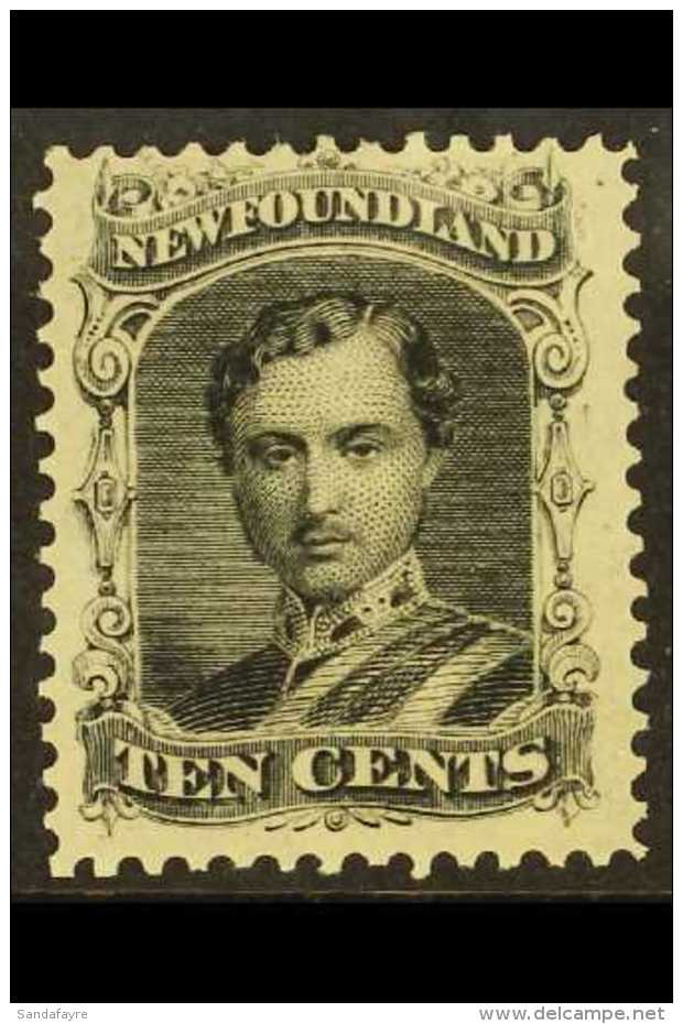 1865 10c Black Prince Albert, On Thin Yellowish Paper, SG 27, Superb Mint Og. Well Centered For This With Sharp... - Autres & Non Classés