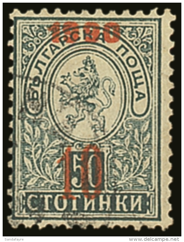 1909 "10" In Red On 50st Blue-green With DATE READING "1990" Variety, SG 156c, Very Fine Used. For More Images,... - Autres & Non Classés