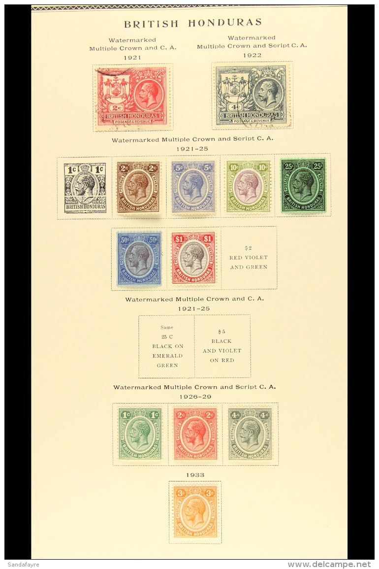 1888-1962 A Useful Old Time Collection On Scott Printed Pages Incl. 1922-33 Set To $1 Mint, 1935 Jubilee Set Mint,... - Brits-Honduras (...-1970)