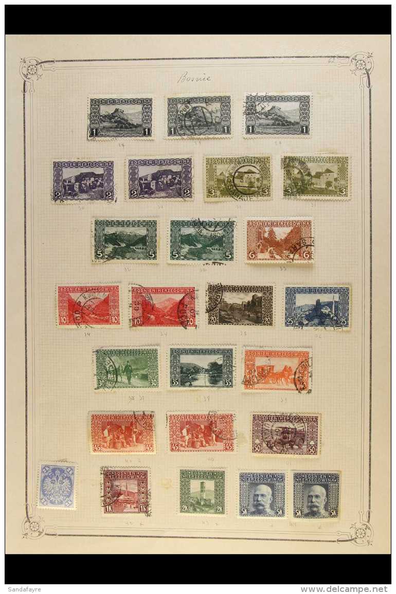 1879-1918 MINT &amp; USED COLLECTION Bosnia Section From A Wonderful, Original, Multi-volume Collection, We See... - Bosnië En Herzegovina