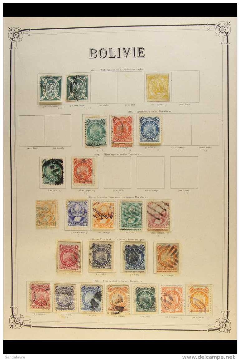 1867-1931 MINT &amp; USED COLLECTION The Bolivia Section Extracted From A Wonderful, Original, Old-time,... - Bolivië