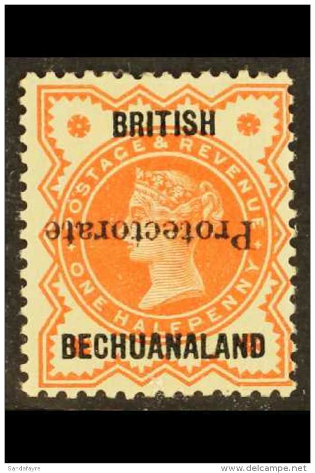 1890 &frac12;d Vermilion, 15mm "Protectorate" Ovpt INVERTED, SG 54a, Very Fine Mint. For More Images, Please Visit... - Other & Unclassified