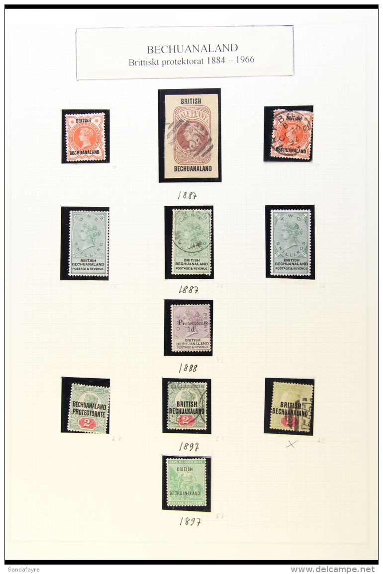 1888-1968 MINT AND USED COLLECTION On Album Pages, Includes 1888 &frac12;d Both Mint And Used, 1s Both Mint And... - Autres & Non Classés