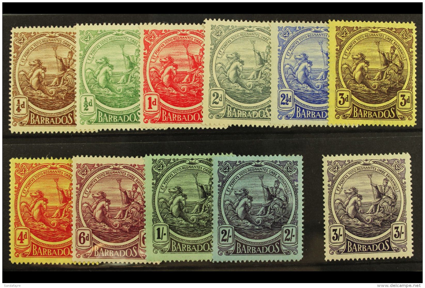 1916-19 Complete Set, SG 181/191, Fine Mint. (11) For More Images, Please Visit... - Barbades (...-1966)