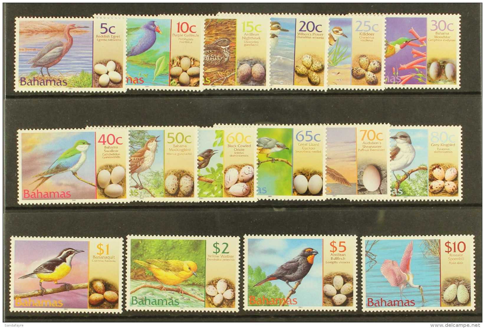 2001 Birds And Their Eggs Complete Definitive Set, SG 1249/1264, Never Hinged Mint. (16 Stamps) For More Images,... - Andere & Zonder Classificatie