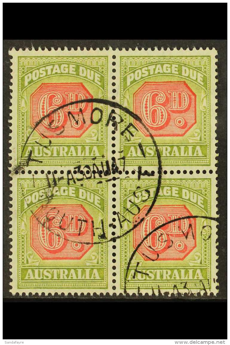 POSTAGE DUES 1938 6d Carmine And Green, SG D117, Fine Used Block Of 4. For More Images, Please Visit... - Autres & Non Classés