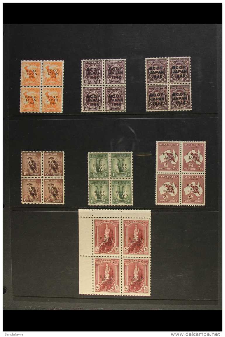 BRITISH COMMONWEALTH OCCUPATION FORCE (JAPAN) 1946-47 Complete Set, SG J1/7, In NEVER HINGED MINT BLOCKS OF FOUR.... - Autres & Non Classés