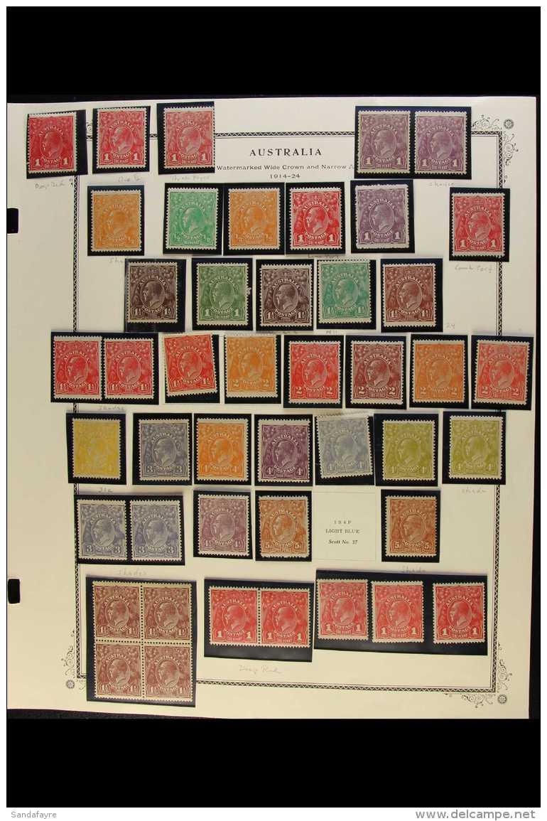 1913 TO 1936 ROO's AND HEADS MINT COLLECTION. A Brilliantly Fresh Mint Collection On Album Pages, Many Kangaroo's... - Autres & Non Classés