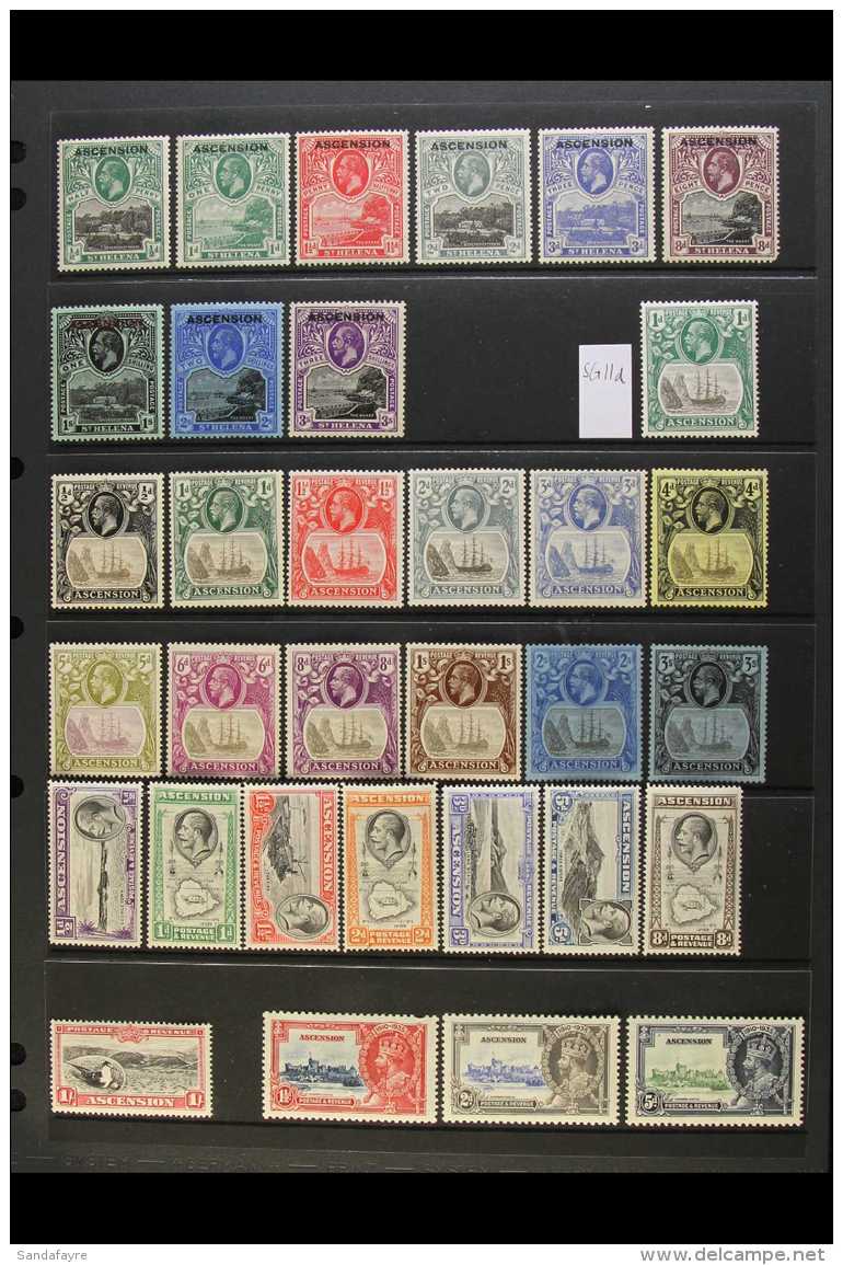 1922-1935 COMPREHENSIVE FINE MINT COLLECTION On A Stock Page, All Different, Inc 1922 Opts Set, 1924-33 Badge Set,... - Ascension (Ile De L')