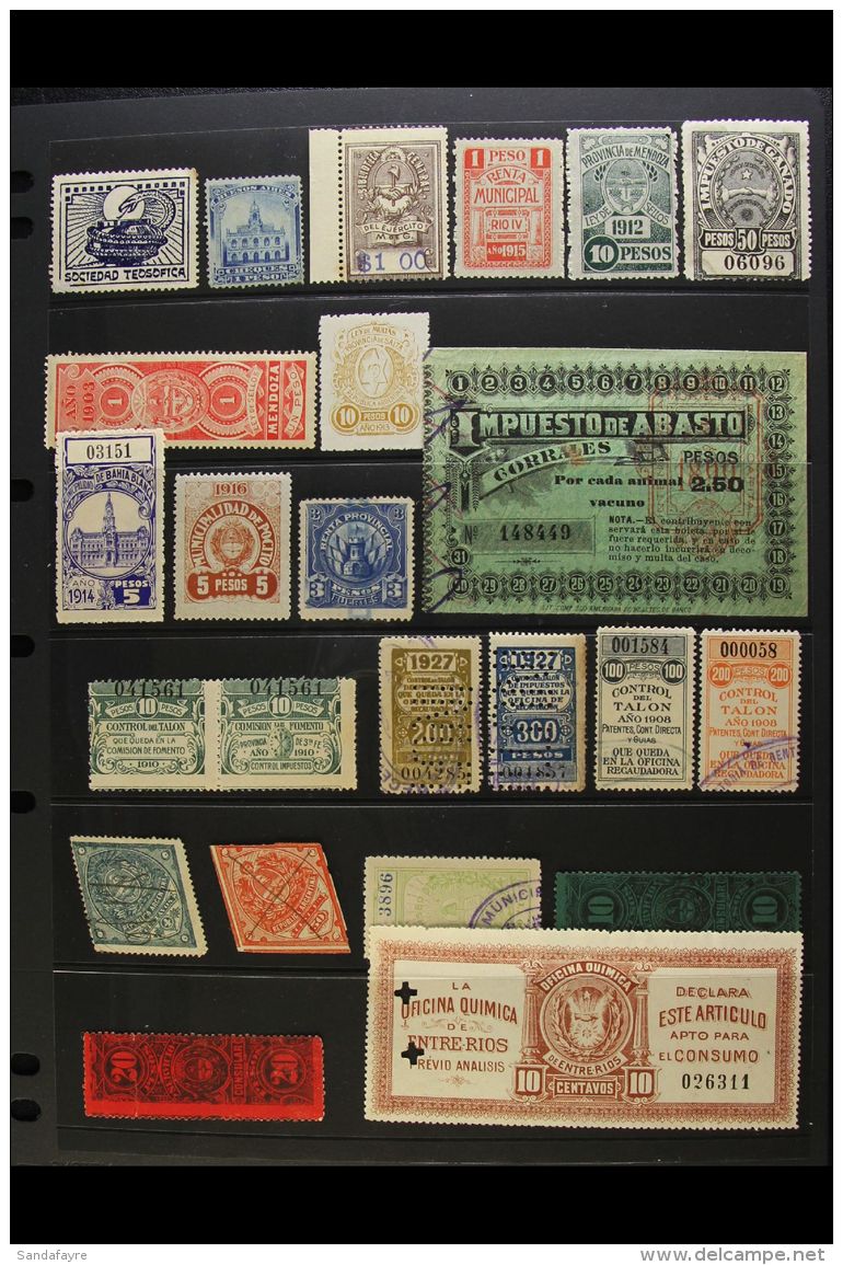 REVENUE STAMPS 1850's To 1930's Substantial And Powerful Collection/accumulation On Stockleaves And In Glassine... - Autres & Non Classés