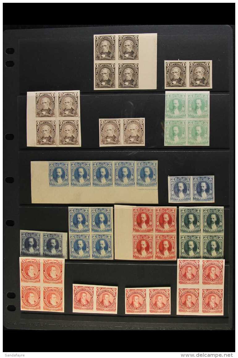 1888-9 COLOUR TRIALS &amp; PROOFS IMPERF 1c To 5c Values In Various Colours On Card Or On India Paper, In Pairs Or... - Andere & Zonder Classificatie