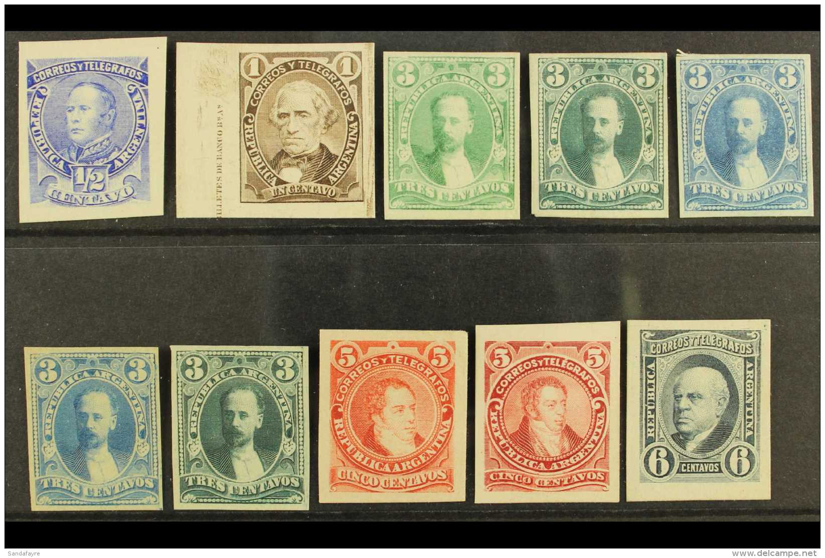 1888-9 COLOUR TRIALS &amp; PROOFS IMPERF &frac12;c To 6c Value In Various Colours On Card Or India Paper.... - Andere & Zonder Classificatie