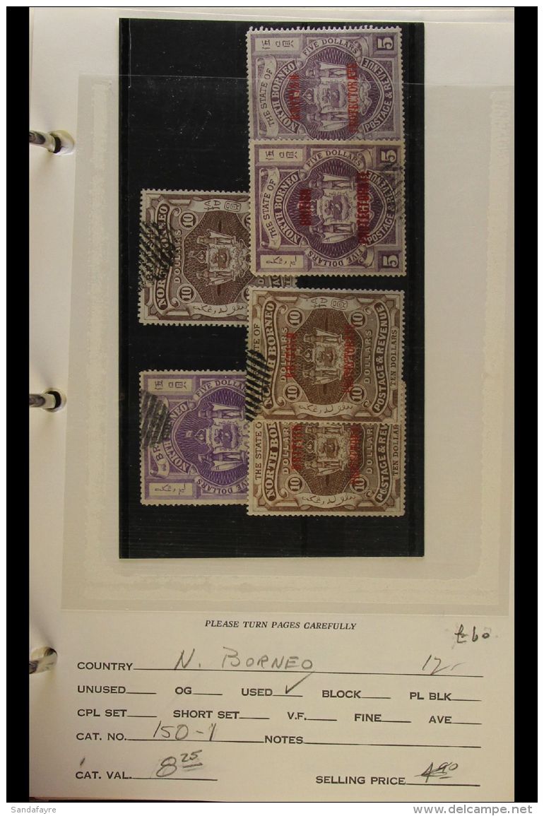 BRITISH COMMONWEALTH USED QV To Early QEII Ranges On Dealer's Display Sheets In A Binder. Flicking Through Can See... - Altri & Non Classificati