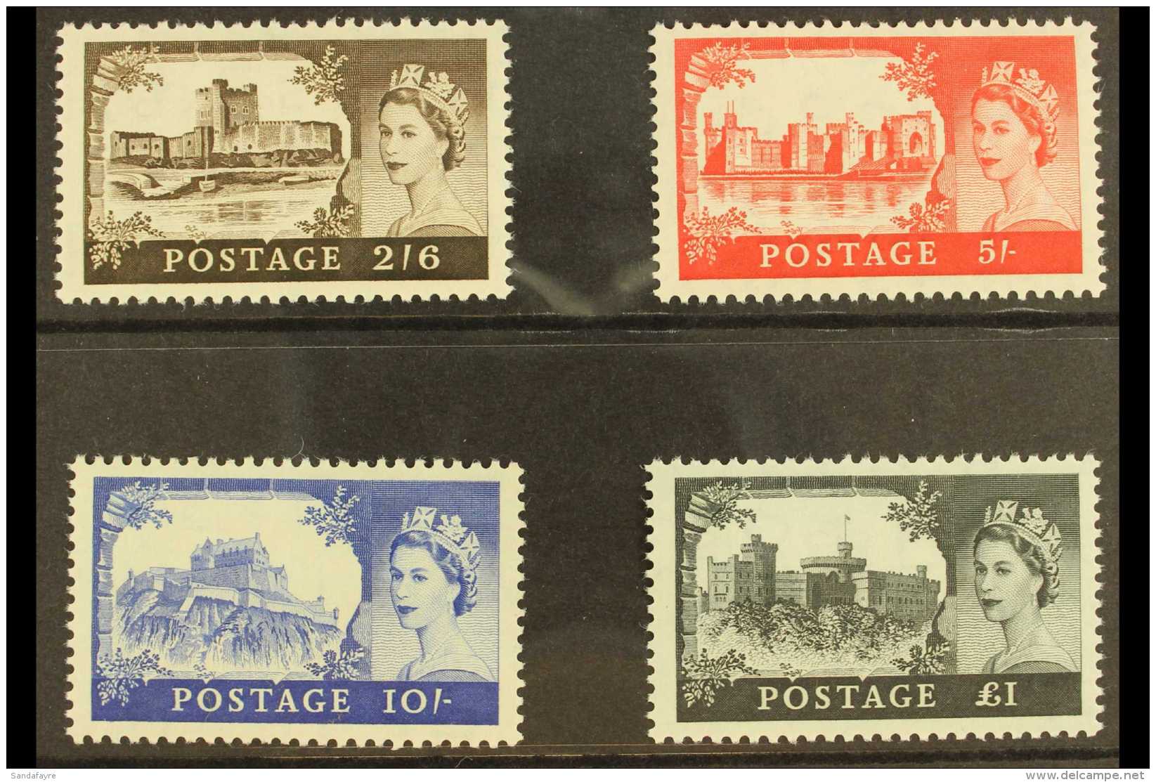 1958 De La Rue Castles High Values Set, SG 536a/39a, Never Hinged Mint. Lovely! (4 Stamps) For More Images, Please... - Autres & Non Classés