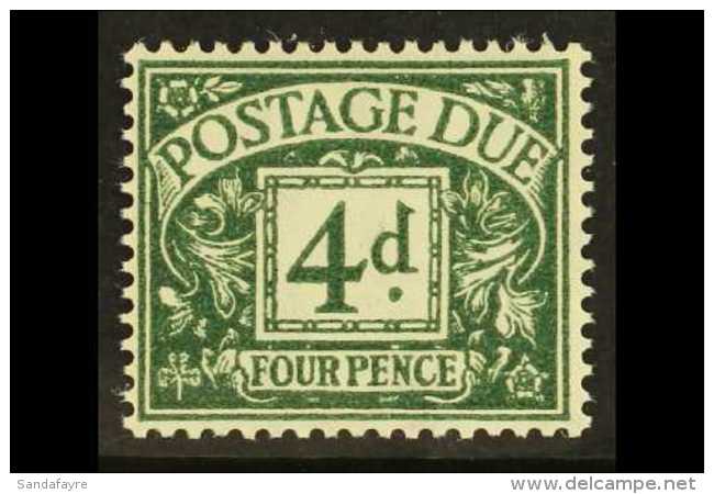 POSTAGE DUE 1937-8 4d Dull Grey-green, Wmk "G VI R" SG D31, Never Hinged Mint. For More Images, Please Visit... - Zonder Classificatie