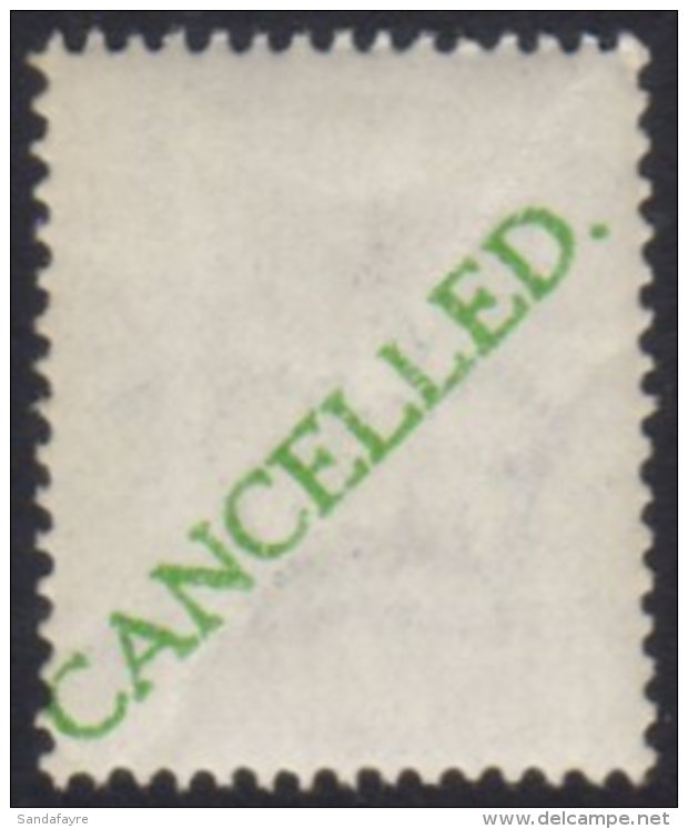 CROWN WATERMARKED PAPER OVERPRINTED "CANCELLED" Blank Perforated Stamp, With Full Crown Watermark, Overprinted... - Zonder Classificatie