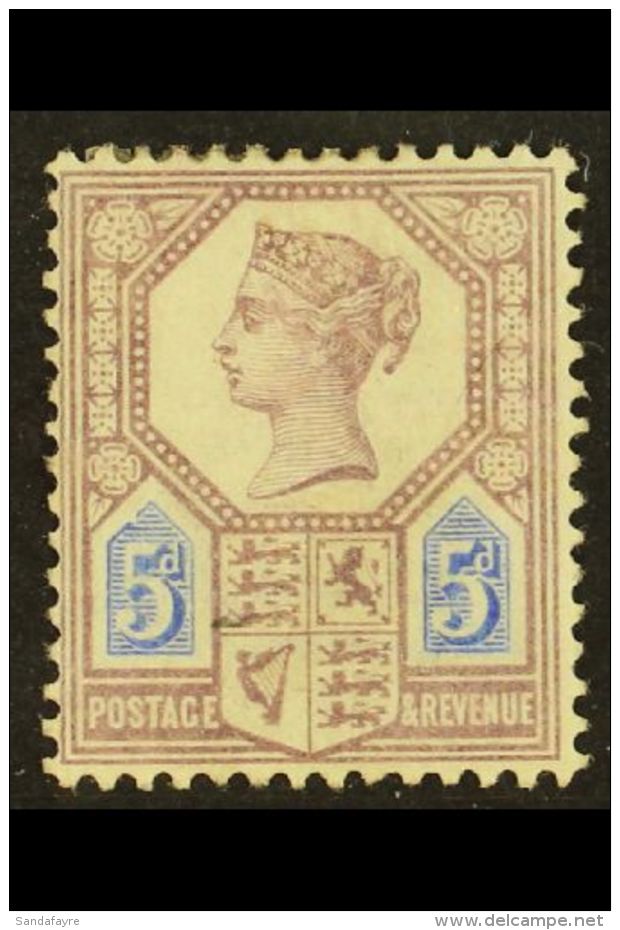 1887-92 5d Dull Purple &amp; Blue, Die II, Considerable Damage To Left Value Tablet, SG Spec K36c, SG 207a, Mint,... - Autres & Non Classés