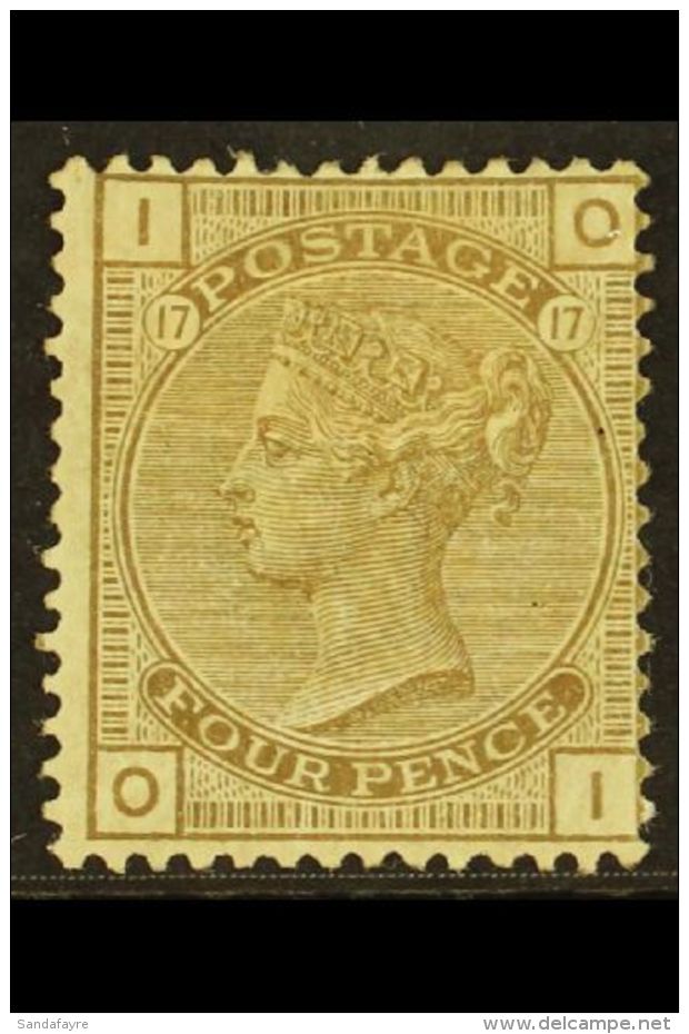 1880-83 4d Grey-brown Plate 17, Wmk Crown, SG 160, Mint Heavily Hinged But Attractive Appearance. For More Images,... - Autres & Non Classés