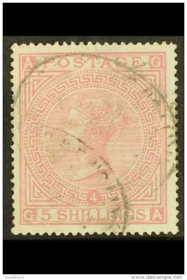 1867-83 5s Rose Plate 4, Wmk Anchor, SG 134, Very Fine Used With Light Oval Cancellations. Scarce In This Lovely... - Autres & Non Classés