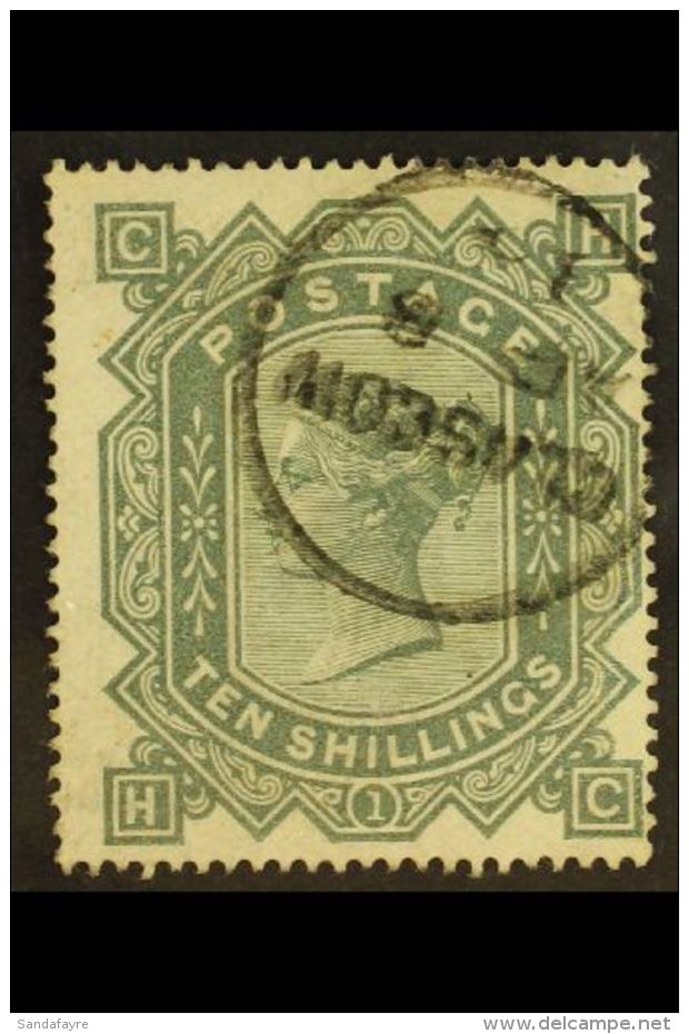 1867-83 10s Greenish Grey, SG 128, Watermark Maltese Cross, White Paper, Plate 1, Check Letters "H - C", Superb... - Andere & Zonder Classificatie