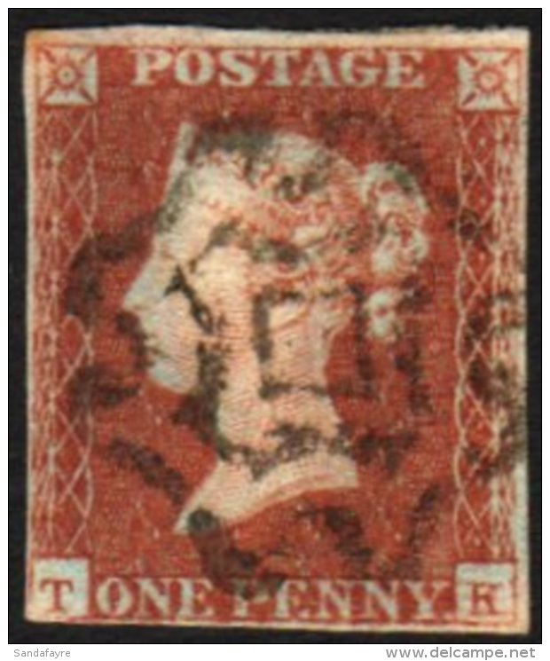 1841 1d Red-brown, Spec.B1(1)ts, Fine Used With Full "Norwich" Maltese Cross Cancel In Black, Three Margins, Just... - Andere & Zonder Classificatie