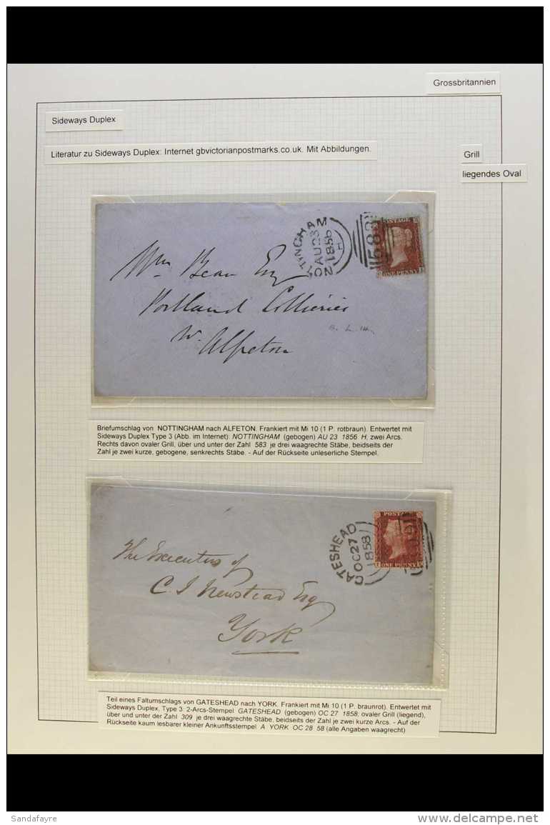 DUPLEX POSTMARKS OF GREAT BRITAIN - COVERS AND CARDS COLLECTION 1855-1907 A Virtually All Victorian Collection... - Autres & Non Classés