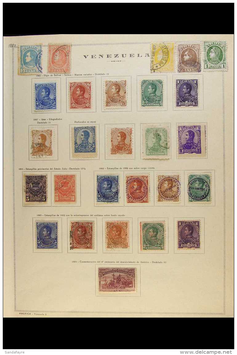 1880-1964 OLD TIME COLLECTION A Most Useful Mint &amp; Used, Postage Issues Collection Presented On Printed Pages.... - Venezuela