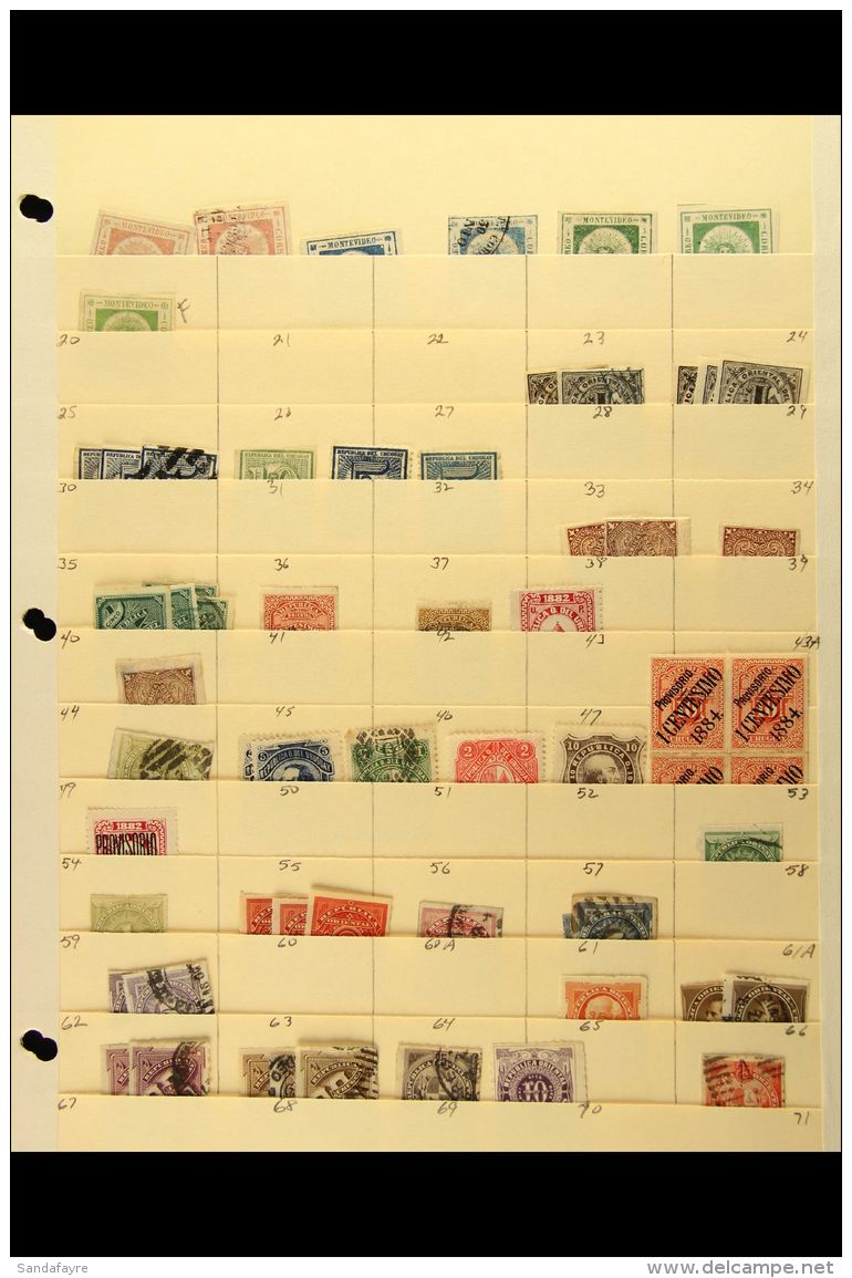 1859-1970's ATTRACTIVE ACCUMULATION On Stock Pages, Fine Mint (many Never Hinged) And Used Stamps With Light... - Uruguay