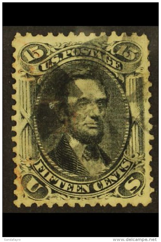 1866 15c Grey-black Lincoln (SG 73, Sc 77), Lightly Used With Extremely Fine Centering. For More Images, Please... - Andere & Zonder Classificatie