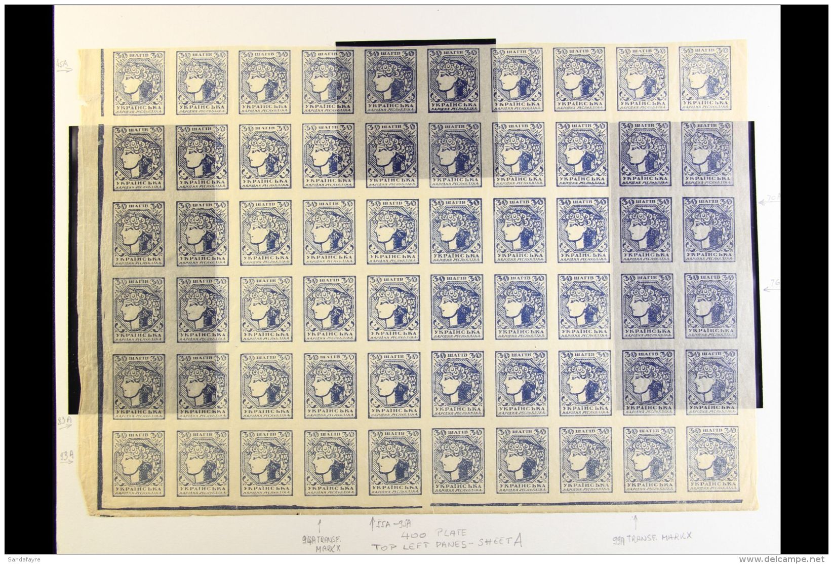 1918 GENERAL ISSUE SPECIALIZED COLLECTION A Fascinating Collection Written- Up And Researched To A High Standard... - Oekraïne