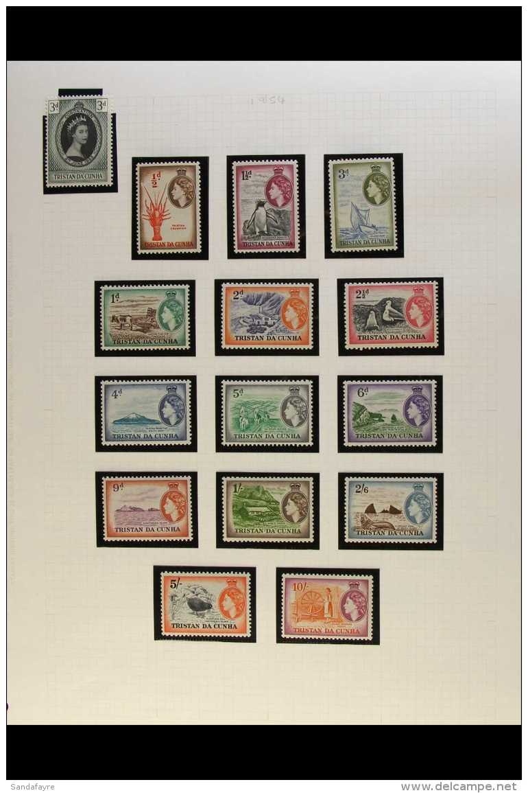 1953-81 VERY FINE MINT QEII COLLECTION An Attractive &amp; Complete Collection In Mounts On Album Pages, With All... - Tristan Da Cunha
