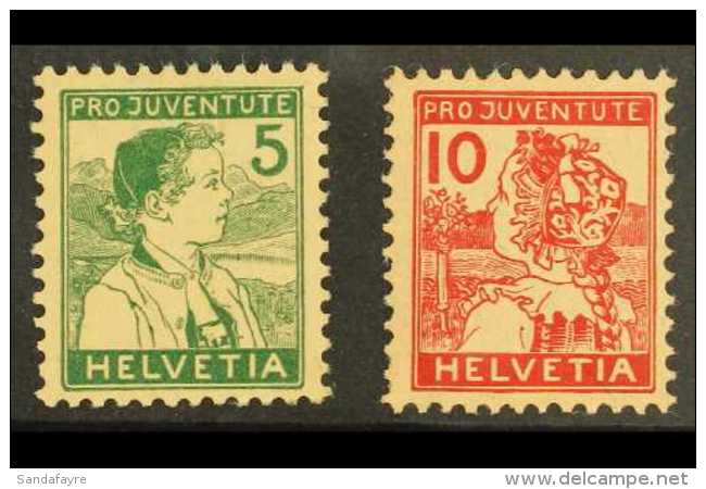 1915 Pro Juventute Set, SG J1a/2, Zumstein 2/3, Never Hinged Mint (2). For More Images, Please Visit... - Autres & Non Classés