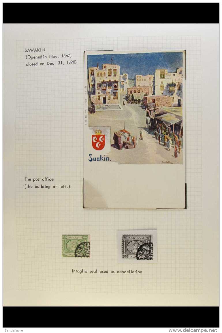 EGYPT USED IN SUDAN. A Beautiful Collection Displayed On 5 Album Pages, Of 1867 To 1890's Egyptian Stamps... - Sudan (...-1951)