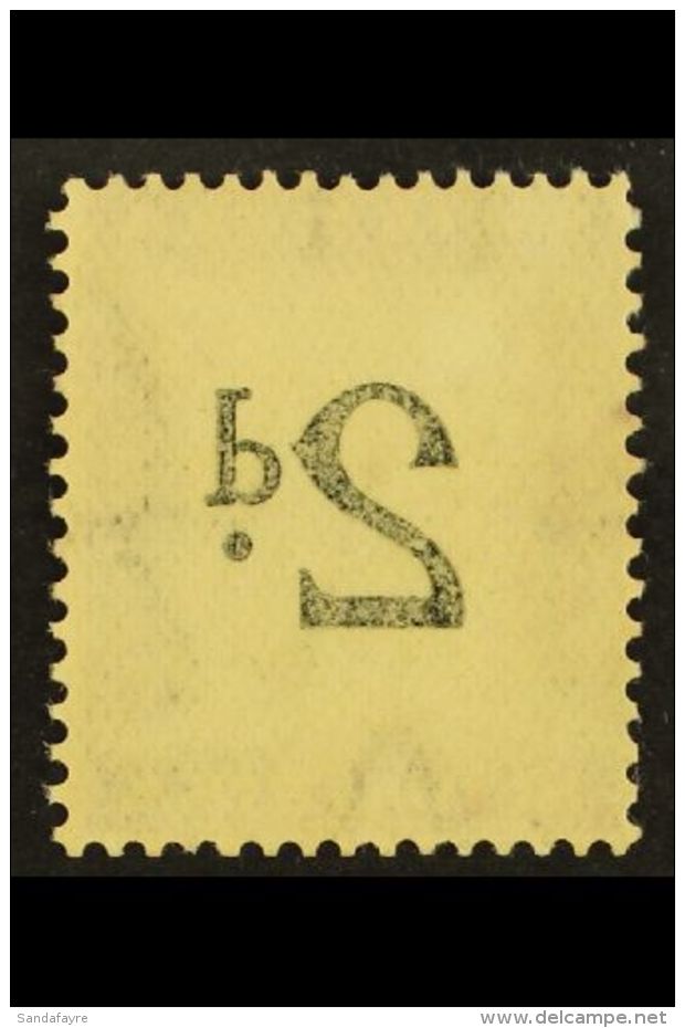 POSTAGE DUE VARIETY 1932-42 2d Black &amp; Deep Purple, Wmk Inverted, VALUE OFFSET On Reverse, SG D23w Var, Never... - Non Classés